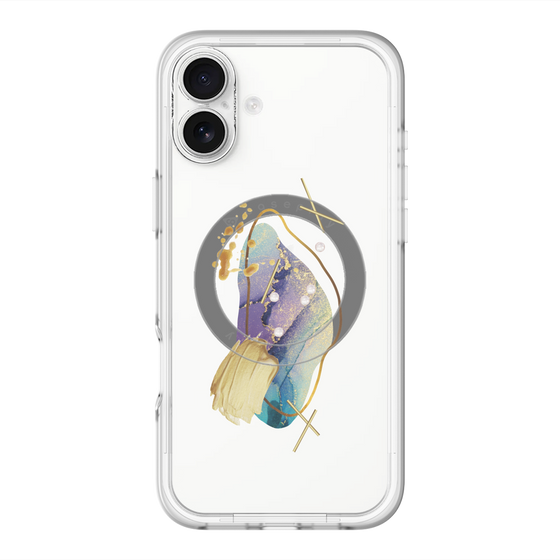 スリムプロテクションプレミアムケース with MagSafe［ Nuance Painting Blue ］