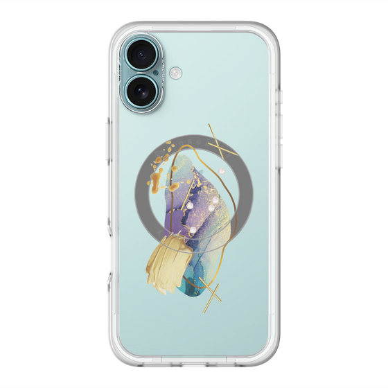 スリムプロテクションプレミアムケース with MagSafe［ Nuance Painting Blue ］