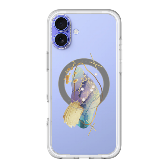 スリムプロテクションプレミアムケース with MagSafe［ Nuance Painting Blue ］