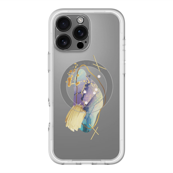 スリムプロテクションプレミアムケース with MagSafe［ Nuance Painting Blue ］