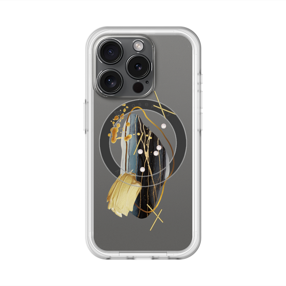 スリムプロテクションプレミアムケース with MagSafe［ Nuance Painting Black ］