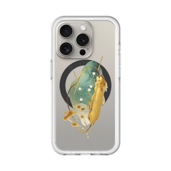 スリムプロテクションプレミアムケース with MagSafe［ Nuance Painting Green ］