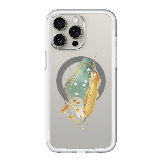 スリムプロテクションプレミアムケース with MagSafe［ Nuance Painting Green ］