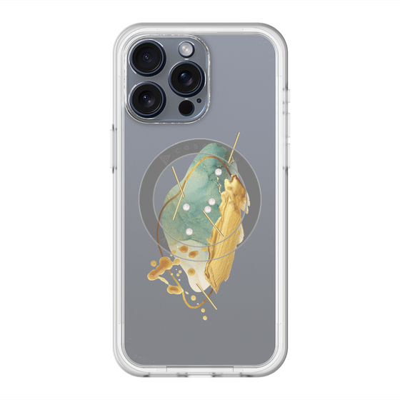 スリムプロテクションプレミアムケース with MagSafe［ Nuance Painting Green ］