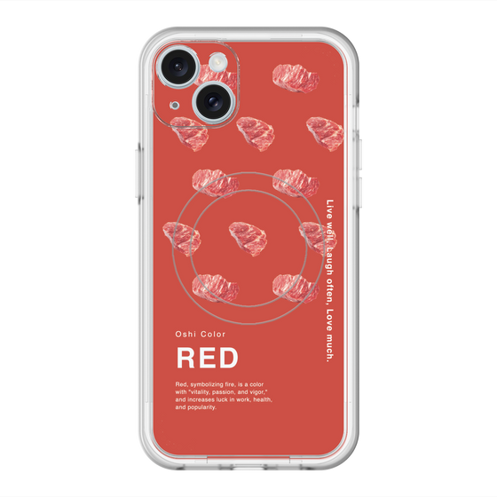 スリムプロテクションプレミアムケース with MagSafe［ RED-Meat ］