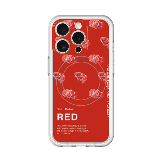 スリムプロテクションプレミアムケース with MagSafe［ RED-Meat ］