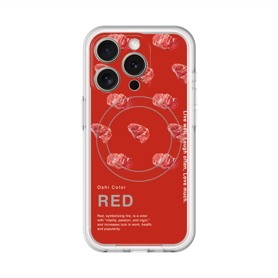 スリムプロテクションプレミアムケース with MagSafe［ RED-Meat ］
