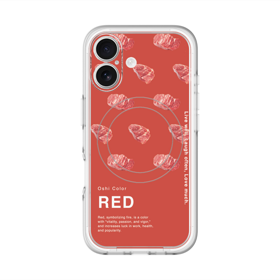 スリムプロテクションプレミアムケース with MagSafe［ RED-Meat ］
