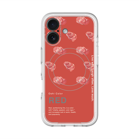 スリムプロテクションプレミアムケース with MagSafe［ RED-Meat ］