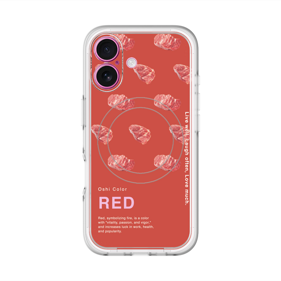スリムプロテクションプレミアムケース with MagSafe［ RED-Meat ］