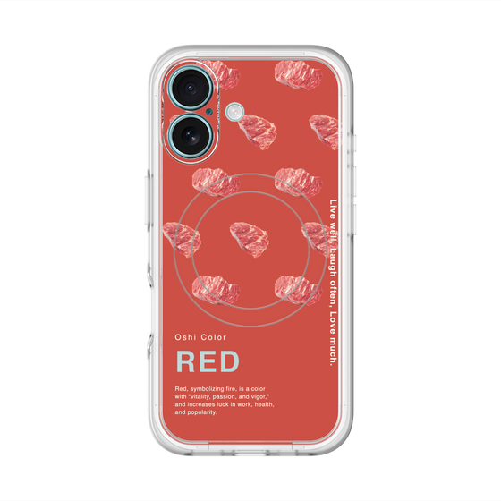 スリムプロテクションプレミアムケース with MagSafe［ RED-Meat ］
