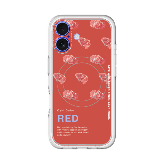 スリムプロテクションプレミアムケース with MagSafe［ RED-Meat ］
