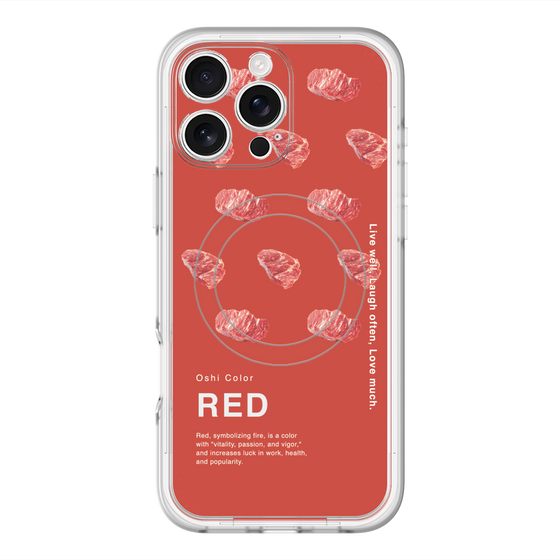 スリムプロテクションプレミアムケース with MagSafe［ RED-Meat ］