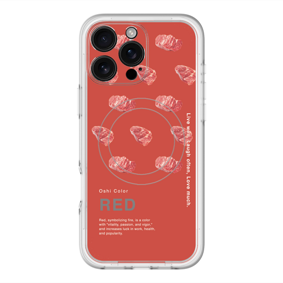 スリムプロテクションプレミアムケース with MagSafe［ RED-Meat ］