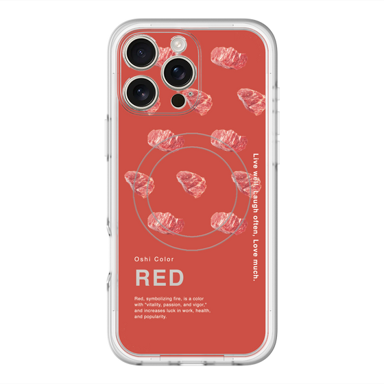 スリムプロテクションプレミアムケース with MagSafe［ RED-Meat ］
