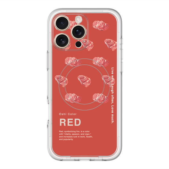 スリムプロテクションプレミアムケース with MagSafe［ RED-Meat ］