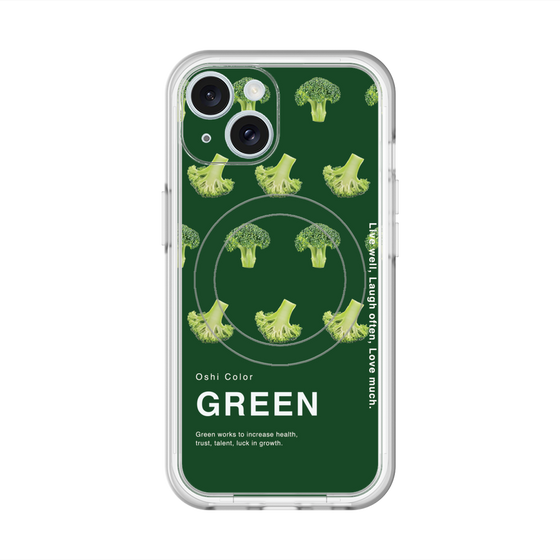 スリムプロテクションプレミアムケース with MagSafe［ GREEN-Broccoli ］