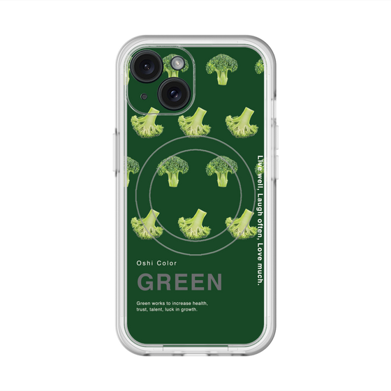 スリムプロテクションプレミアムケース with MagSafe［ GREEN-Broccoli ］