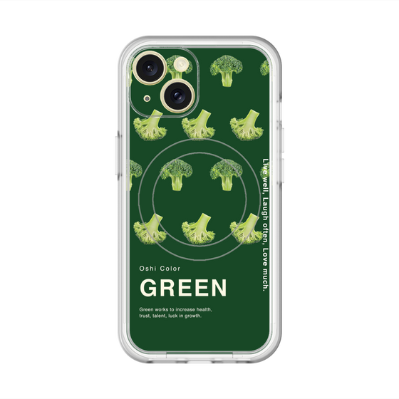 スリムプロテクションプレミアムケース with MagSafe［ GREEN-Broccoli ］
