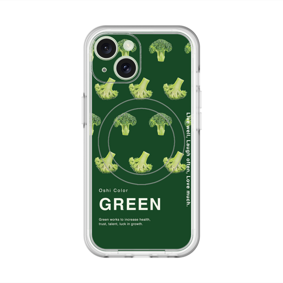 スリムプロテクションプレミアムケース with MagSafe［ GREEN-Broccoli ］