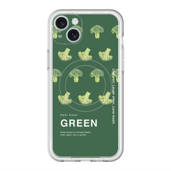 スリムプロテクションプレミアムケース with MagSafe［ GREEN-Broccoli ］
