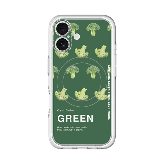 スリムプロテクションプレミアムケース with MagSafe［ GREEN-Broccoli ］