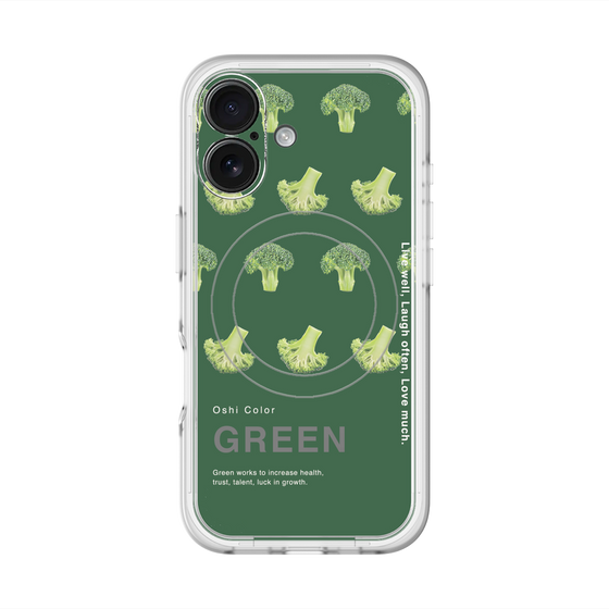 スリムプロテクションプレミアムケース with MagSafe［ GREEN-Broccoli ］