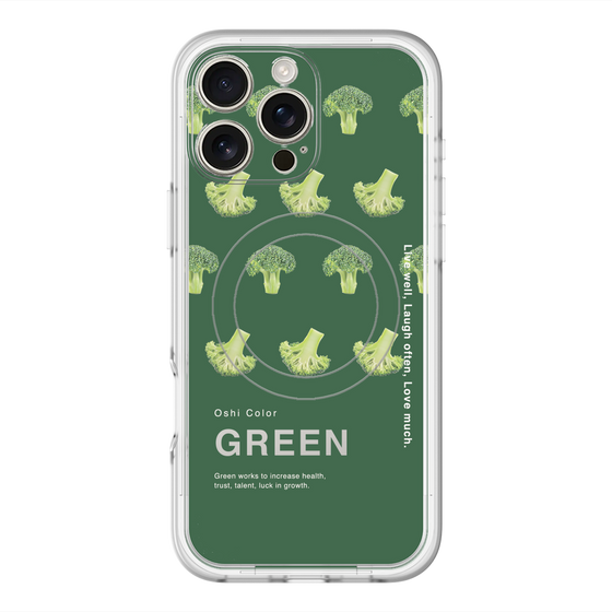 スリムプロテクションプレミアムケース with MagSafe［ GREEN-Broccoli ］
