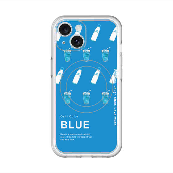 スリムプロテクションプレミアムケース with MagSafe［ BLUE-Ramune soda ］