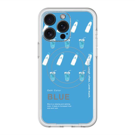 スリムプロテクションプレミアムケース with MagSafe［ BLUE-Ramune soda ］