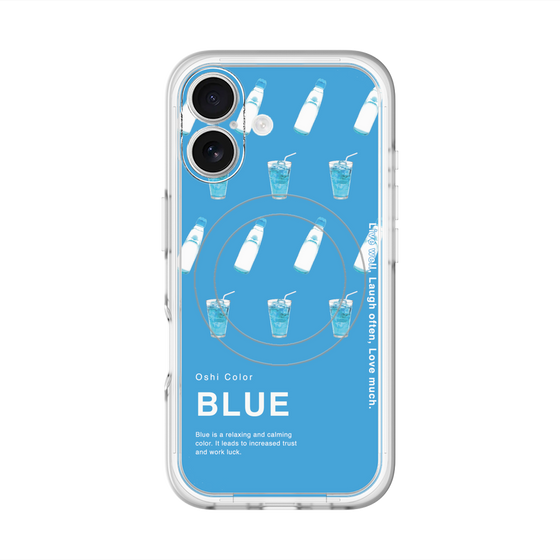 スリムプロテクションプレミアムケース with MagSafe［ BLUE-Ramune soda ］