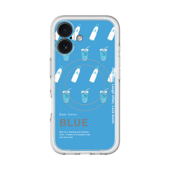 スリムプロテクションプレミアムケース with MagSafe［ BLUE-Ramune soda ］