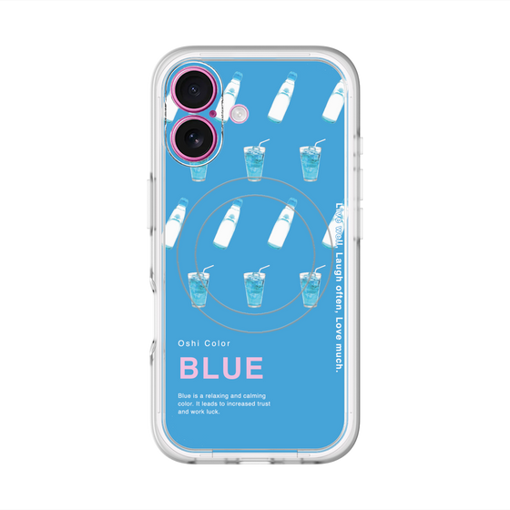 スリムプロテクションプレミアムケース with MagSafe［ BLUE-Ramune soda ］