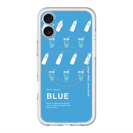 スリムプロテクションプレミアムケース with MagSafe［ BLUE-Ramune soda ］