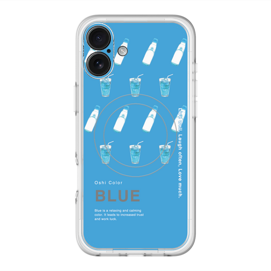 スリムプロテクションプレミアムケース with MagSafe［ BLUE-Ramune soda ］