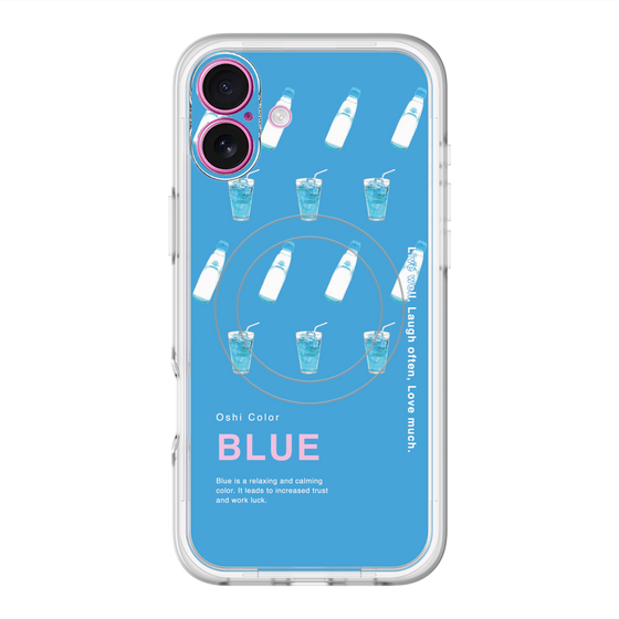 スリムプロテクションプレミアムケース with MagSafe［ BLUE-Ramune soda ］