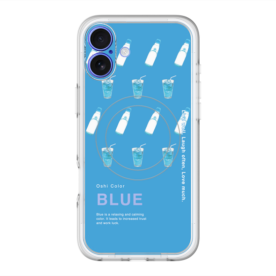 スリムプロテクションプレミアムケース with MagSafe［ BLUE-Ramune soda ］