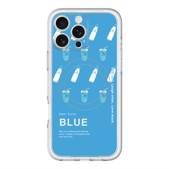 スリムプロテクションプレミアムケース with MagSafe［ BLUE-Ramune soda ］