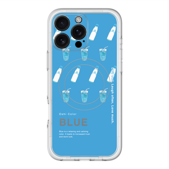 スリムプロテクションプレミアムケース with MagSafe［ BLUE-Ramune soda ］