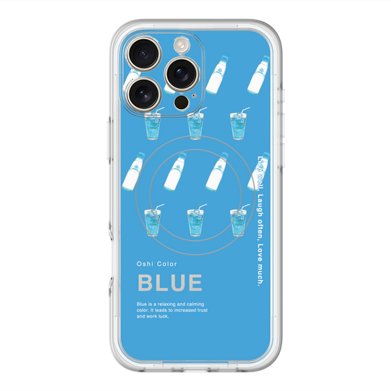 スリムプロテクションプレミアムケース with MagSafe［ BLUE-Ramune soda ］