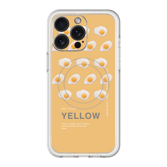 スリムプロテクションプレミアムケース with MagSafe［ YELLOW-Egg ］