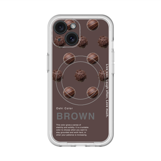 スリムプロテクションプレミアムケース with MagSafe［ BROWN-Chocolate ］