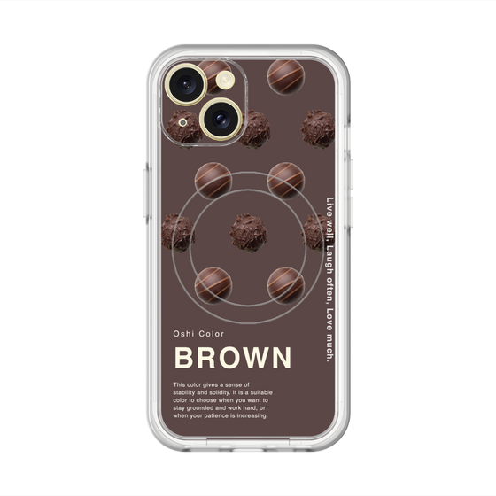 スリムプロテクションプレミアムケース with MagSafe［ BROWN-Chocolate ］