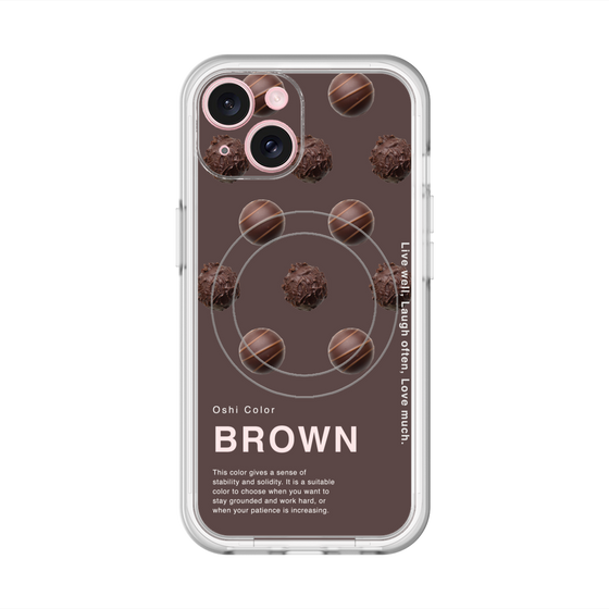 スリムプロテクションプレミアムケース with MagSafe［ BROWN-Chocolate ］