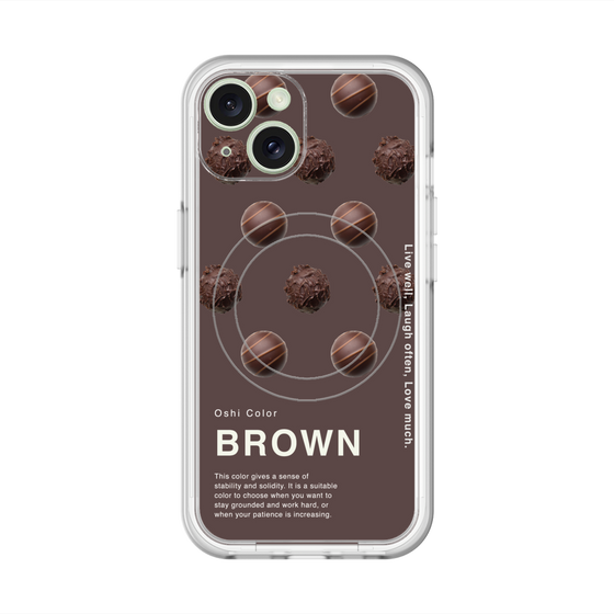 スリムプロテクションプレミアムケース with MagSafe［ BROWN-Chocolate ］