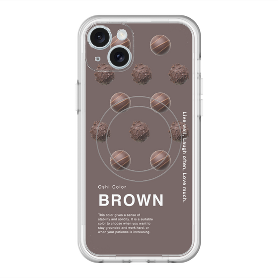 スリムプロテクションプレミアムケース with MagSafe［ BROWN-Chocolate ］