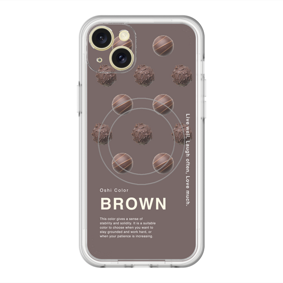 スリムプロテクションプレミアムケース with MagSafe［ BROWN-Chocolate ］