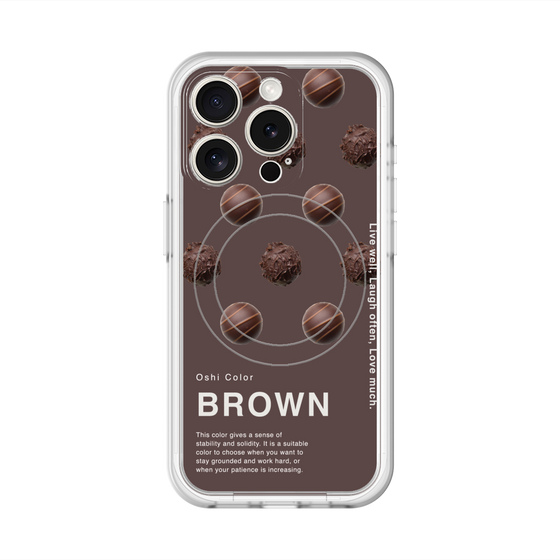 スリムプロテクションプレミアムケース with MagSafe［ BROWN-Chocolate ］