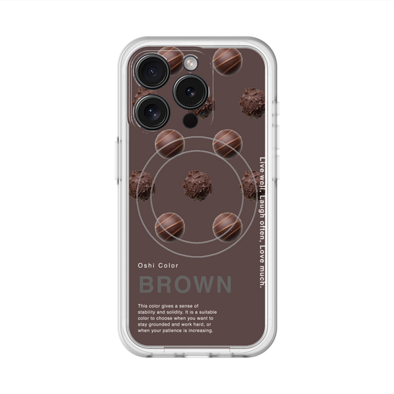 スリムプロテクションプレミアムケース with MagSafe［ BROWN-Chocolate ］