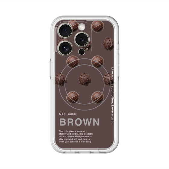 スリムプロテクションプレミアムケース with MagSafe［ BROWN-Chocolate ］